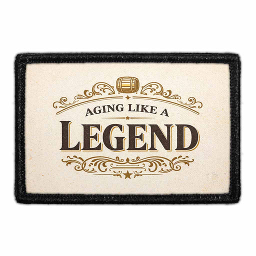 Aging Like A Legend     - Meta Data - Crop Image Text - - Removable Patch - Pull Patch - Removable Patches For Authentic Flexfit and Snapback Hats