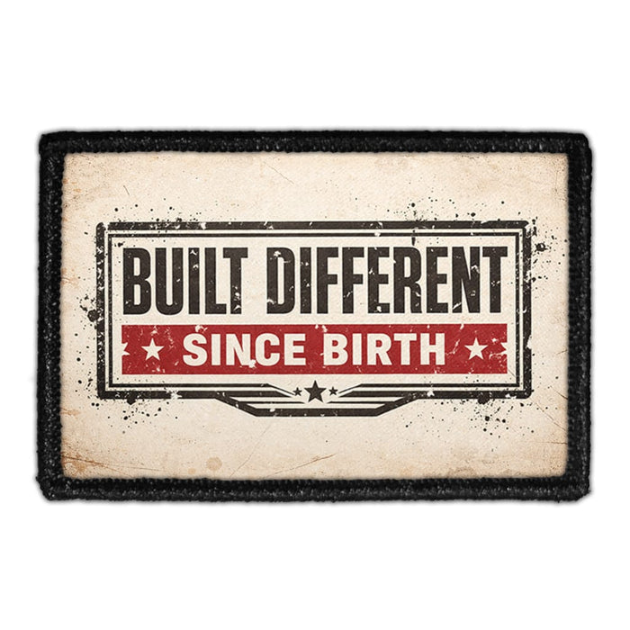 Built Different Since Birth - Meta Data - Crop Image Text - - Removable Patch - Pull Patch - Removable Patches For Authentic Flexfit and Snapback Hats