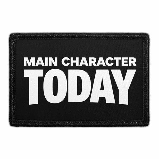 Main Character Today - Meta Data - Crop Image Text - - Removable Patch - Pull Patch - Removable Patches For Authentic Flexfit and Snapback Hats