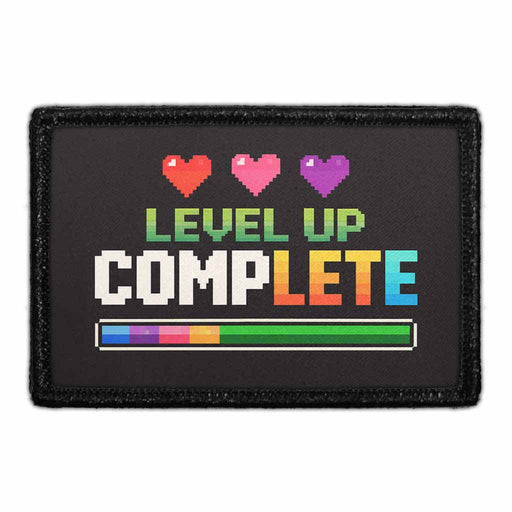 Level Up Complete     - Meta Data - Crop Image Text - - Removable Patch - Pull Patch - Removable Patches For Authentic Flexfit and Snapback Hats