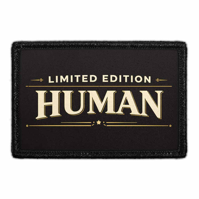 Limited Edition Human     - Meta Data - Crop Image Text - - Removable Patch - Pull Patch - Removable Patches For Authentic Flexfit and Snapback Hats