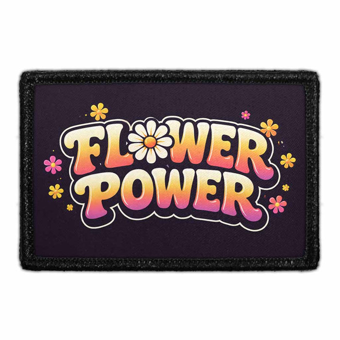 Flower Power  - Meta Data - Crop Image Text - - Removable Patch - Pull Patch - Removable Patches For Authentic Flexfit and Snapback Hats