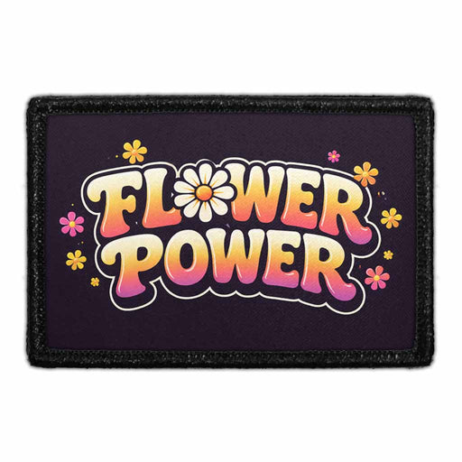 Flower Power  - Meta Data - Crop Image Text - - Removable Patch - Pull Patch - Removable Patches For Authentic Flexfit and Snapback Hats