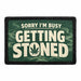 Sorry I’m Busy Getting Stoned  - Meta Data - Crop Image Text - - Removable Patch - Pull Patch - Removable Patches For Authentic Flexfit and Snapback Hats
