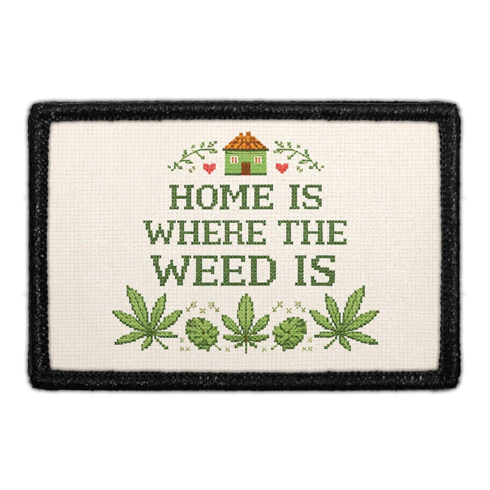 Home is where the weed is  - Meta Data - Crop Image Text - - Removable Patch - Pull Patch - Removable Patches For Authentic Flexfit and Snapback Hats