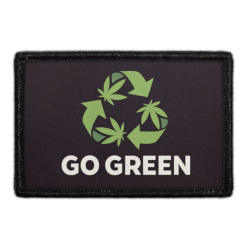 Go green  - Meta Data - Crop Image Text - - Removable Patch - Pull Patch - Removable Patches For Authentic Flexfit and Snapback Hats