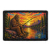 Bigfoot Fishing at Sunsetbigfoot  - Meta Data - Crop Image Text - - Removable Patch - Pull Patch - Removable Patches For Authentic Flexfit and Snapback Hats

