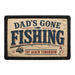 Dad’s Gone Fishing  - Meta Data - Crop Image Text - - Removable Patch - Pull Patch - Removable Patches For Authentic Flexfit and Snapback Hats
