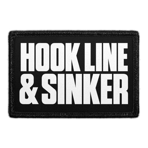 Hook Line & Sinker  - Meta Data - Crop Image Text - - Removable Patch - Pull Patch - Removable Patches For Authentic Flexfit and Snapback Hats