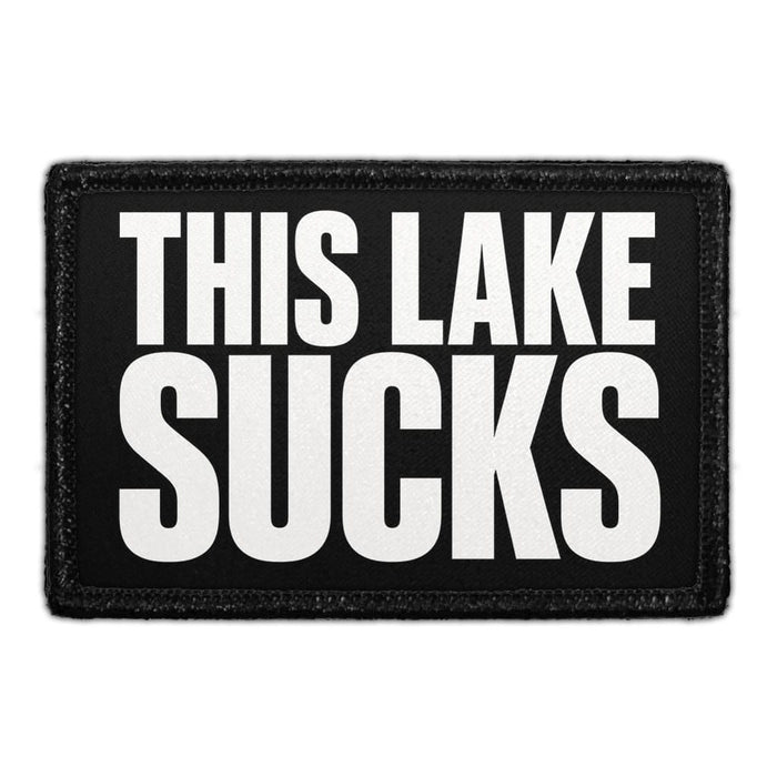This Lake Sucks  - Meta Data - Crop Image Text - - Removable Patch - Pull Patch - Removable Patches For Authentic Flexfit and Snapback Hats