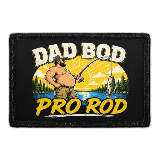 Dad Bod - Pro Rod  - Meta Data - Crop Image Text - - Removable Patch - Pull Patch - Removable Patches For Authentic Flexfit and Snapback Hats
