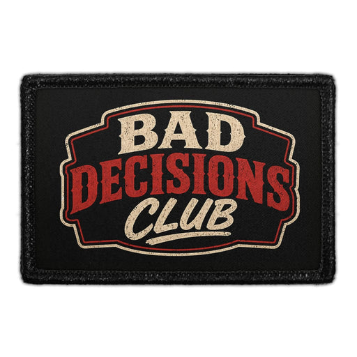 Bad Decisions Club  - Meta Data - Crop Image Text - - Removable Patch - Pull Patch - Removable Patches For Authentic Flexfit and Snapback Hats