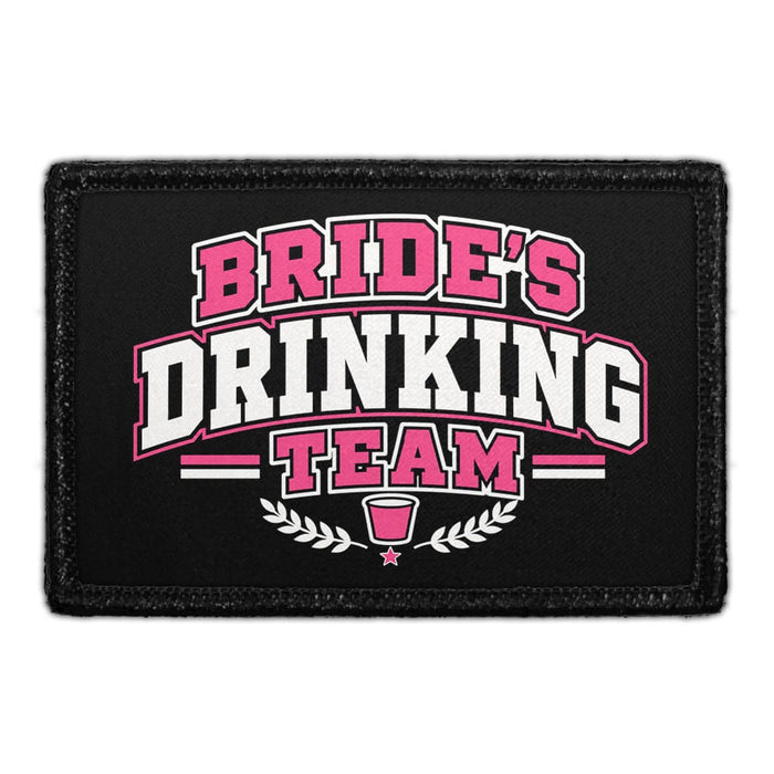 Bride's Drinking Team  - Meta Data - Crop Image Text - - Removable Patch - Pull Patch - Removable Patches For Authentic Flexfit and Snapback Hats