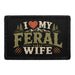 I Love My Feral Wife  - Meta Data - Crop Image Text - - Removable Patch - Pull Patch - Removable Patches For Authentic Flexfit and Snapback Hats