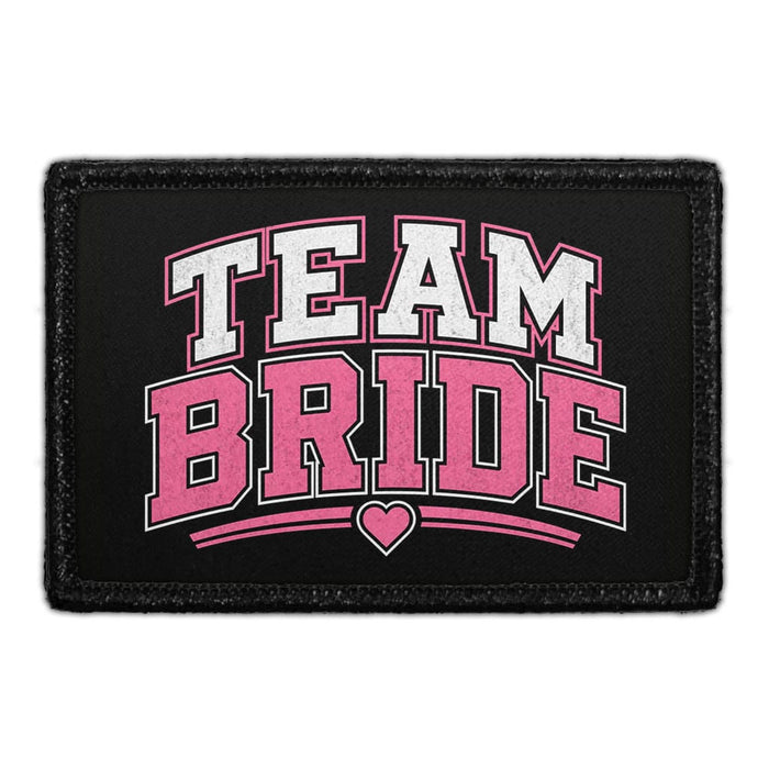 Team Bride  - Meta Data - Crop Image Text - - Removable Patch - Pull Patch - Removable Patches For Authentic Flexfit and Snapback Hats