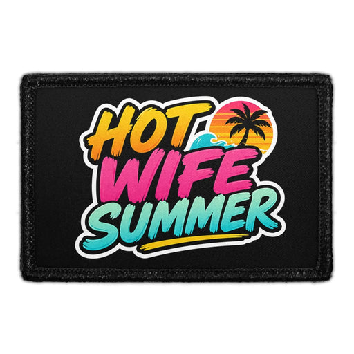 Hot Wife Summer  - Meta Data - Crop Image Text - - Removable Patch - Pull Patch - Removable Patches For Authentic Flexfit and Snapback Hats