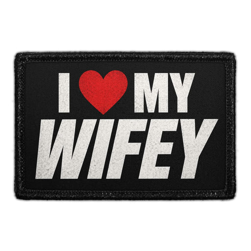 I Love My Wifey  - Meta Data - Crop Image Text - - Removable Patch - Pull Patch - Removable Patches For Authentic Flexfit and Snapback Hats