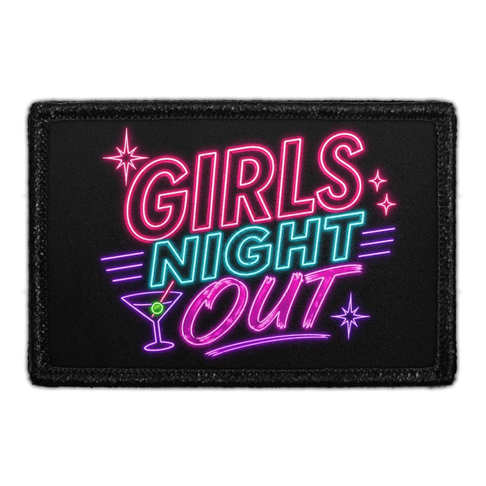 Girls Night Out  - Meta Data - Crop Image Text - - Removable Patch - Pull Patch - Removable Patches For Authentic Flexfit and Snapback Hats
