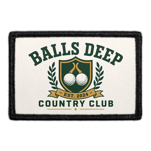 Balls Deep Country Club  - Meta Data - Crop Image Text - - Removable Patch - Pull Patch - Removable Patches For Authentic Flexfit and Snapback Hats