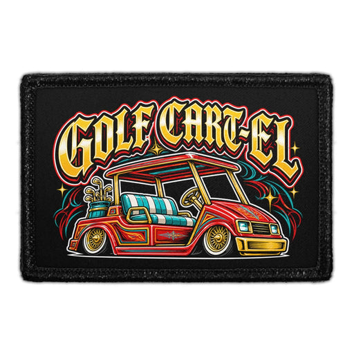 Golf Cart-El  - Meta Data - Crop Image Text - - Removable Patch - Pull Patch - Removable Patches For Authentic Flexfit and Snapback Hats