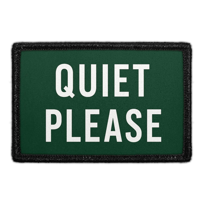 Quiet Please  - Meta Data - Crop Image Text - - Removable Patch - Pull Patch - Removable Patches For Authentic Flexfit and Snapback Hats