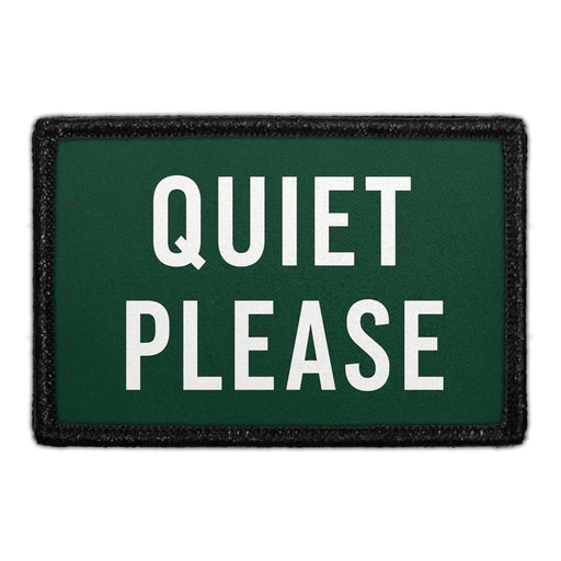 Quiet Please  - Meta Data - Crop Image Text - - Removable Patch - Pull Patch - Removable Patches For Authentic Flexfit and Snapback Hats