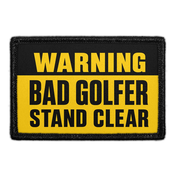 Warning Bad Golfer Stand Clear  - Meta Data - Crop Image Text - - Removable Patch - Pull Patch - Removable Patches For Authentic Flexfit and Snapback Hats