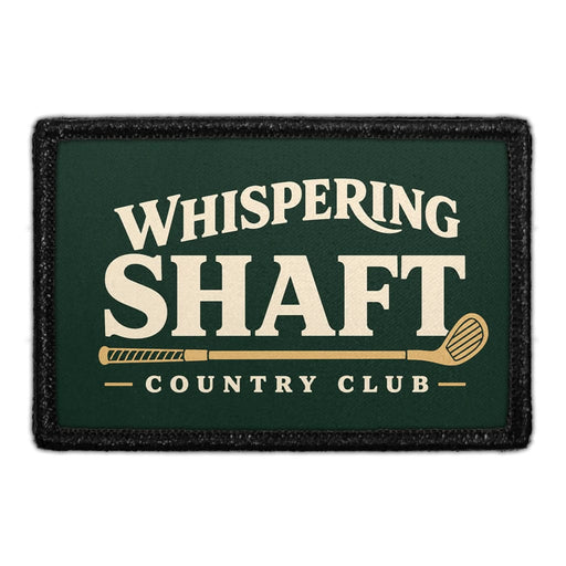 Whispering Shaft Country Club  - Meta Data - Crop Image Text - - Removable Patch - Pull Patch - Removable Patches For Authentic Flexfit and Snapback Hats

