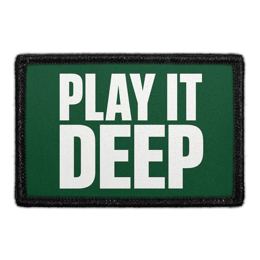 Play It Deep  - Meta Data - Crop Image Text - - Removable Patch - Pull Patch - Removable Patches For Authentic Flexfit and Snapback Hats