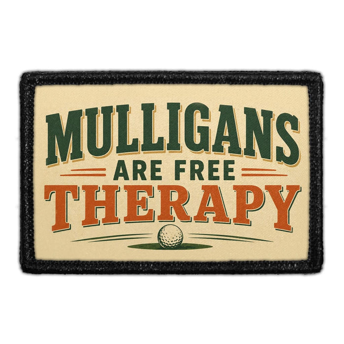 Mulligans Are Free Therapy  - Meta Data - Crop Image Text - - Removable Patch - Pull Patch - Removable Patches For Authentic Flexfit and Snapback Hats
