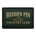 Hidden Pin Country Club  - Meta Data - Crop Image Text - - Removable Patch - Pull Patch - Removable Patches For Authentic Flexfit and Snapback Hats