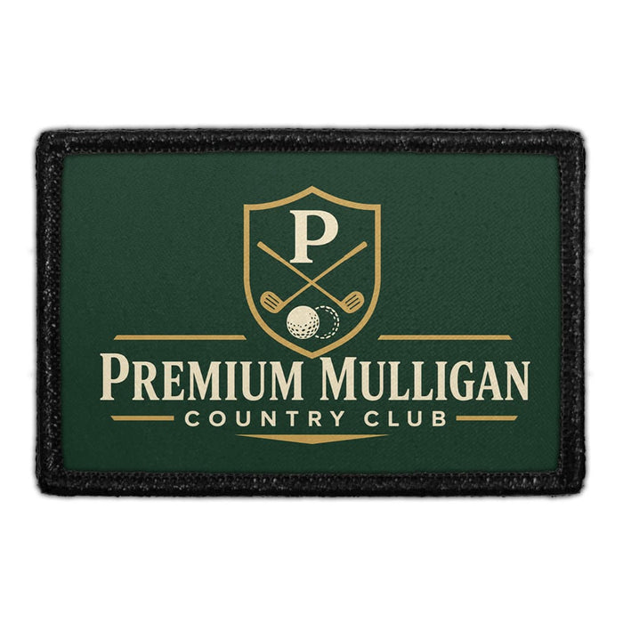 Premium Mulligan Country Club  - Meta Data - Crop Image Text - - Removable Patch - Pull Patch - Removable Patches For Authentic Flexfit and Snapback Hats