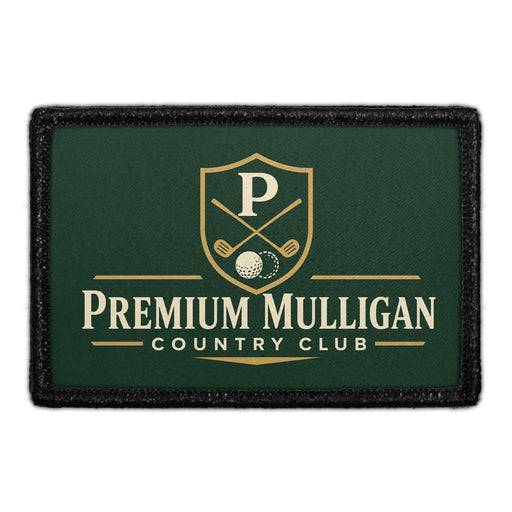 Premium Mulligan Country Club  - Meta Data - Crop Image Text - - Removable Patch - Pull Patch - Removable Patches For Authentic Flexfit and Snapback Hats