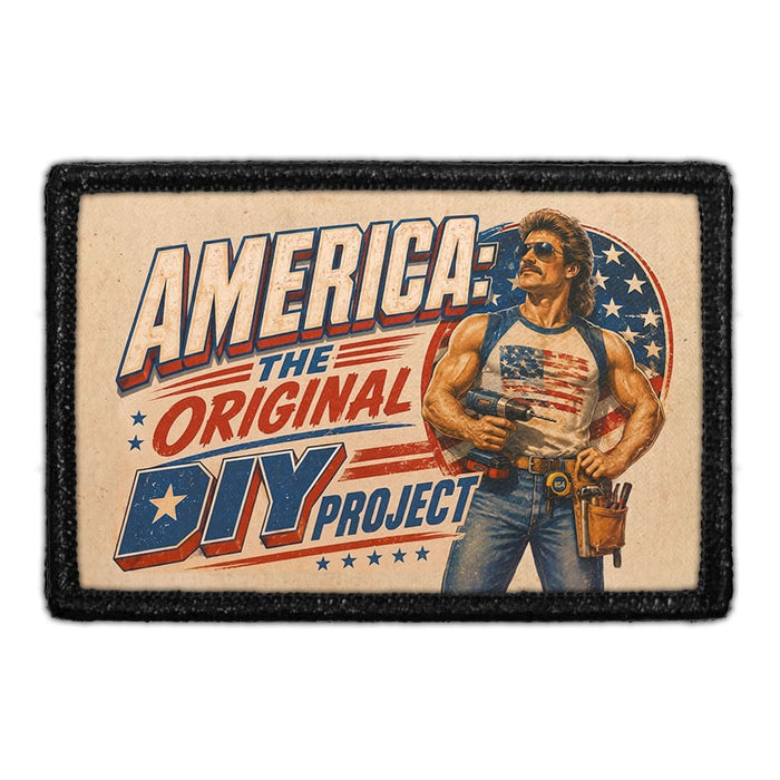 America The Original DIY Project   - Meta Data - Crop Image Text - - Removable Patch - Pull Patch - Removable Patches For Authentic Flexfit and Snapback Hats
