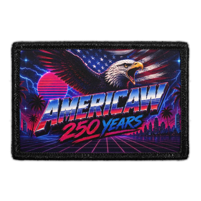 Americaw - 250 Years   - Meta Data - Crop Image Text - - Removable Patch - Pull Patch - Removable Patches For Authentic Flexfit and Snapback Hats
