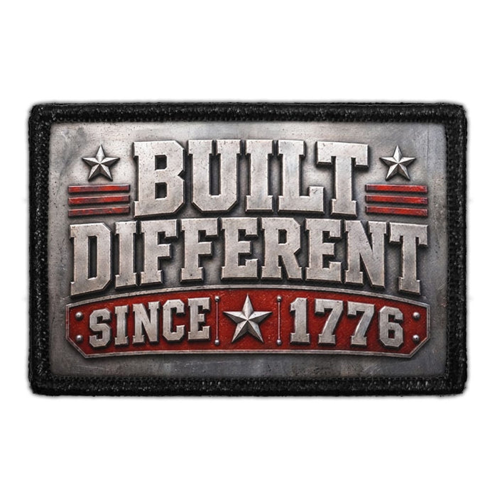 Built Different Since 1776   - Meta Data - Crop Image Text - - Removable Patch - Pull Patch - Removable Patches For Authentic Flexfit and Snapback Hats
