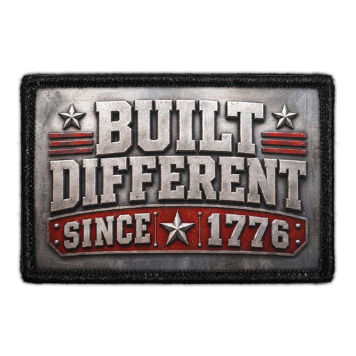 Built Different Since 1776   - Meta Data - Crop Image Text - - Removable Patch - Pull Patch - Removable Patches For Authentic Flexfit and Snapback Hats
