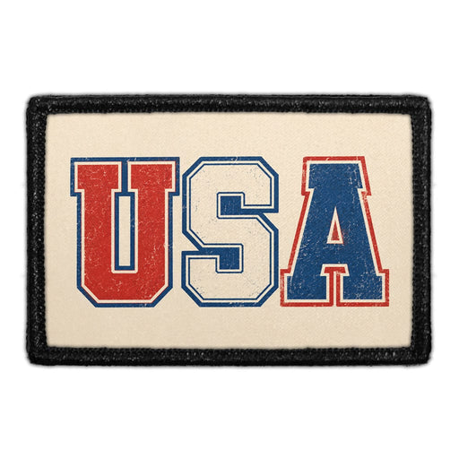 USA - Vintage   - Meta Data - Crop Image Text - - Removable Patch - Pull Patch - Removable Patches For Authentic Flexfit and Snapback Hats
