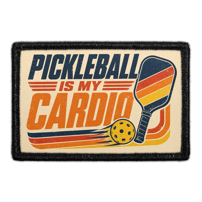 Pickleball Is My Cardio   - Meta Data - Crop Image Text - - Removable Patch - Pull Patch - Removable Patches For Authentic Flexfit and Snapback Hats
