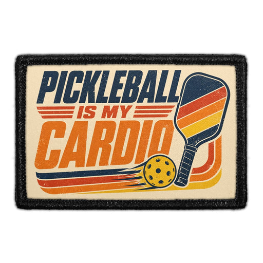 Pickleball Is My Cardio   - Meta Data - Crop Image Text - - Removable Patch - Pull Patch - Removable Patches For Authentic Flexfit and Snapback Hats
