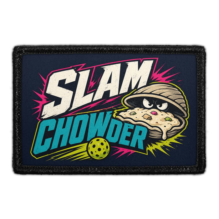 Slam Chowder   - Meta Data - Crop Image Text - - Removable Patch - Pull Patch - Removable Patches For Authentic Flexfit and Snapback Hats
