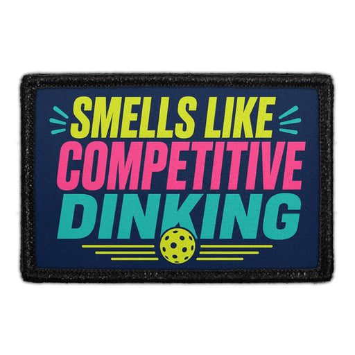 Smells Like Competitive Dinking   - Meta Data - Crop Image Text - - Removable Patch - Pull Patch - Removable Patches For Authentic Flexfit and Snapback Hats
