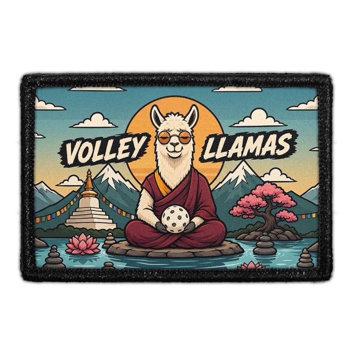 Volley Llamas   - Meta Data - Crop Image Text - - Removable Patch - Pull Patch - Removable Patches For Authentic Flexfit and Snapback Hats
