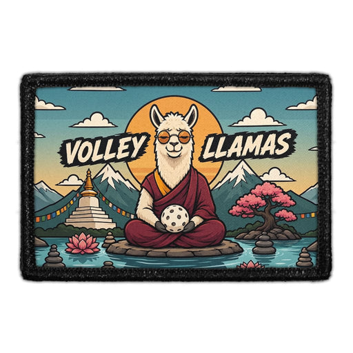 Volley Llamas   - Meta Data - Crop Image Text - - Removable Patch - Pull Patch - Removable Patches For Authentic Flexfit and Snapback Hats
