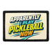 Apparently I Play Pickleball Now   - Meta Data - Crop Image Text - - Removable Patch - Pull Patch - Removable Patches For Authentic Flexfit and Snapback Hats