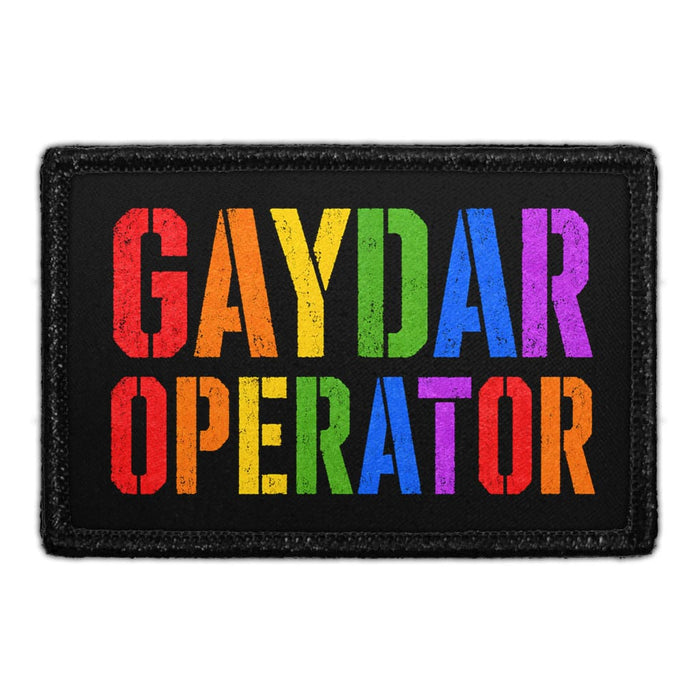 Gaydar Operator   - Meta Data - Crop Image Text - - Removable Patch - Pull Patch - Removable Patches For Authentic Flexfit and Snapback Hats
