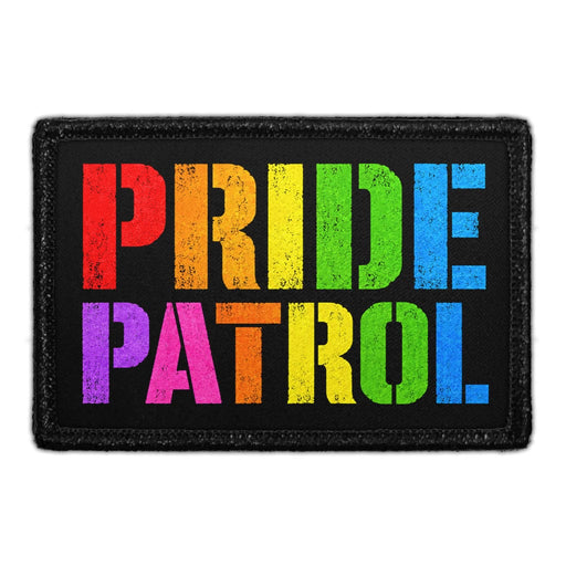 Pride Patrol   - Meta Data - Crop Image Text - - Removable Patch - Pull Patch - Removable Patches For Authentic Flexfit and Snapback Hats
