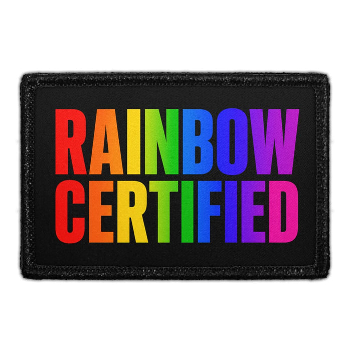 Rainbow Certified   - Meta Data - Crop Image Text - - Removable Patch - Pull Patch - Removable Patches For Authentic Flexfit and Snapback Hats
