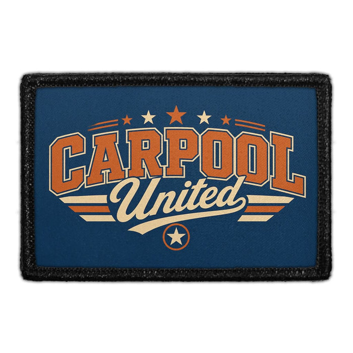 Carpool United  - Meta Data - Crop Image Text - - Removable Patch - Pull Patch - Removable Patches For Authentic Flexfit and Snapback Hats