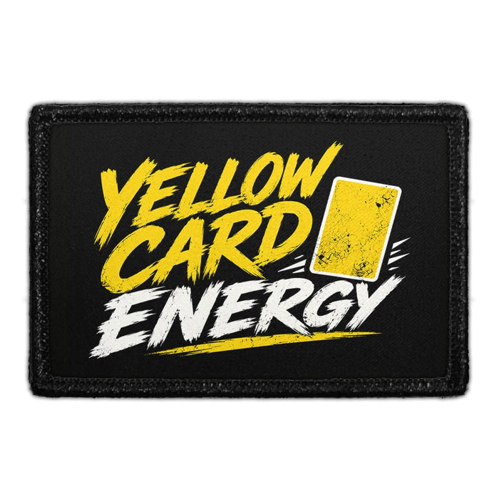 Yellow Card Energy  - Meta Data - Crop Image Text - - Removable Patch - Pull Patch - Removable Patches For Authentic Flexfit and Snapback Hats
